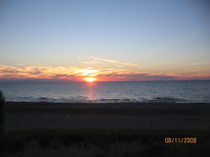 Sunset over Lake Michigan at the Warren Dunes