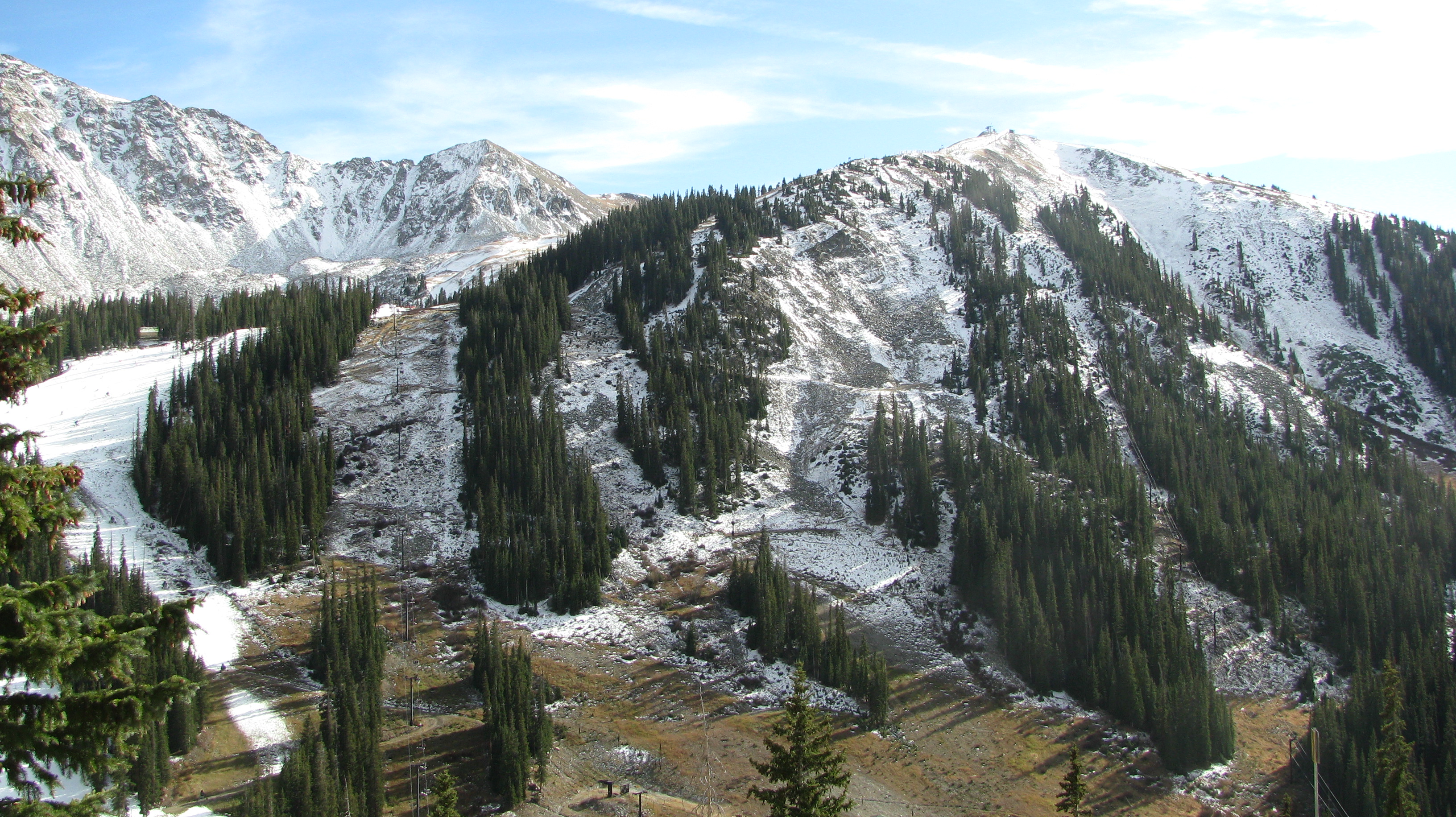 Arapahoe Basin has one run officially open for skiing. It may take a while before the rest of the mountain has coverage.